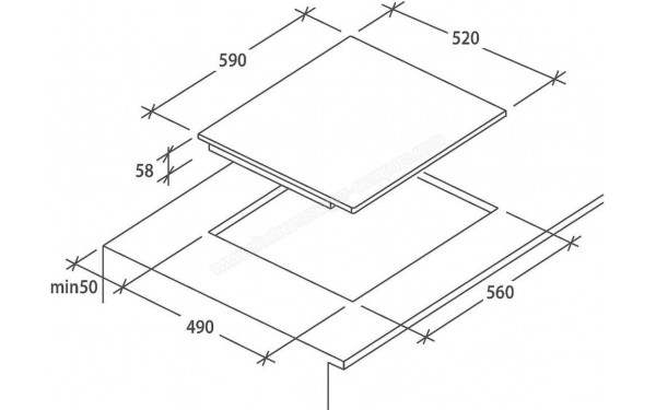CANDY CI633MCBB - Dimensions
