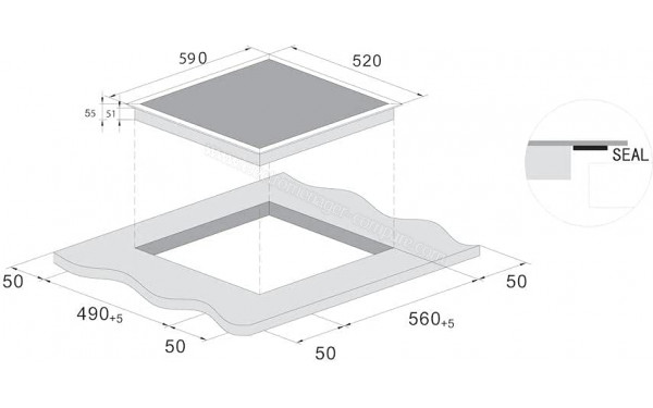 CANDY CI642CTTWIFI - Dimensions