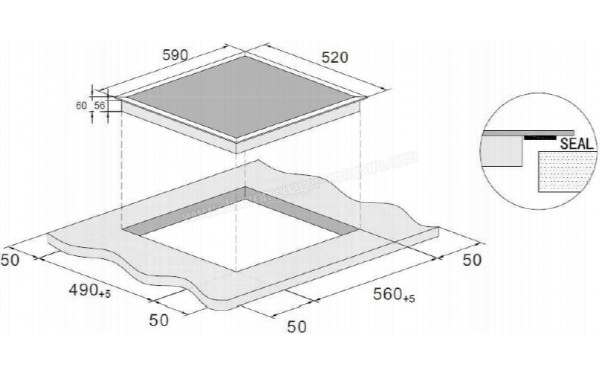 CANDY CIS633MCTTWIFI - Dimensions