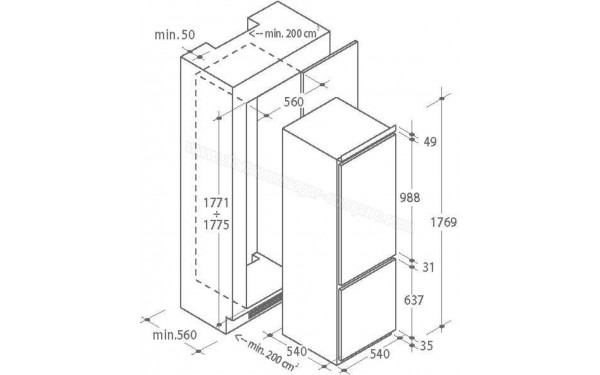CANDY CKBBS100/1 - Dimensions