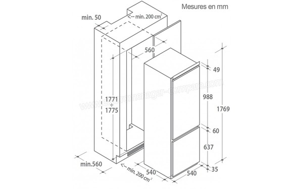 CANDY CKBBS100 - Sch&eacute;ma d'encastrement