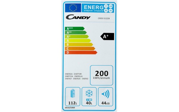 CANDY CRDS5122X - &Eacute;tiquette &eacute;nergie