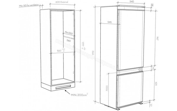 CANDY CRFL4518FWF - Encastrement