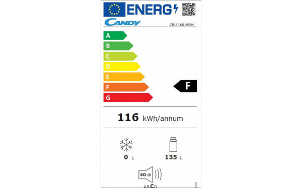 CANDY CRU160NE/N - &Eacute;tiquette &eacute;nergie v2