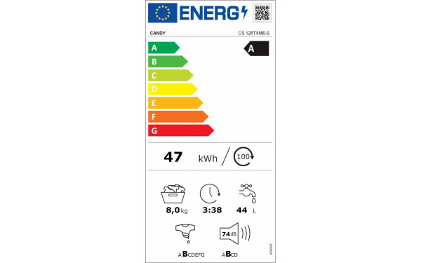 CANDY CS128TXME-S - &Eacute;tiquette &eacute;nergie v2