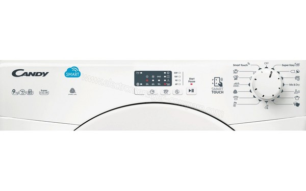 CANDY CSC9LF-S - Panneau de commandes (cr&eacute;dit : Boulanger)