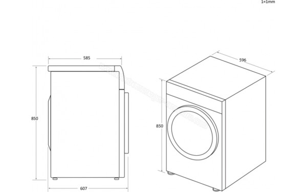 CANDY CSOEH8A2DE-47 - Dimensions