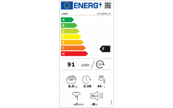 CANDY CST082DE/1-47 - &Eacute;tiquette &eacute;nergie v2