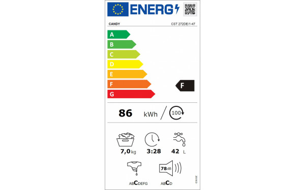 CANDY CST272DE/1-47 - &Eacute;tiquette &eacute;nergie v2
