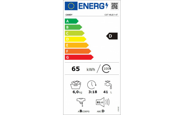 CANDY CST46LE/1-47 - &Eacute;tiquette &eacute;nergie v2