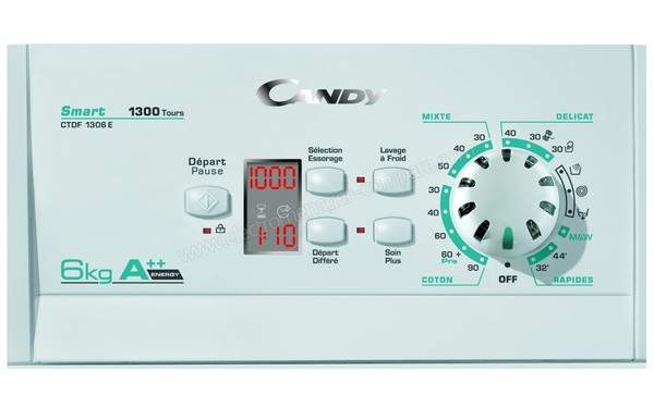 CANDY CTDF1306E - Panneau de commandes