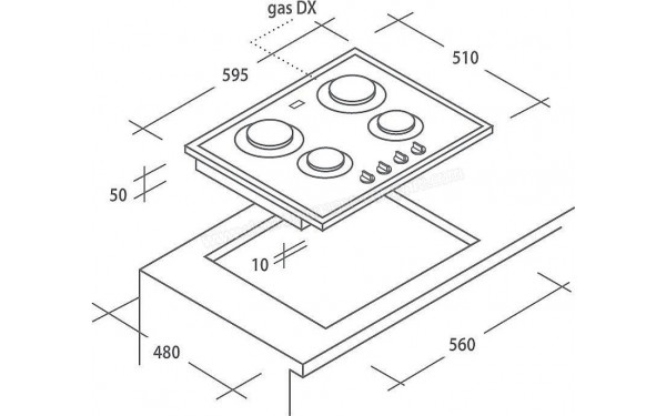 CANDY CVG64SGB - Sch&eacute;ma technique
