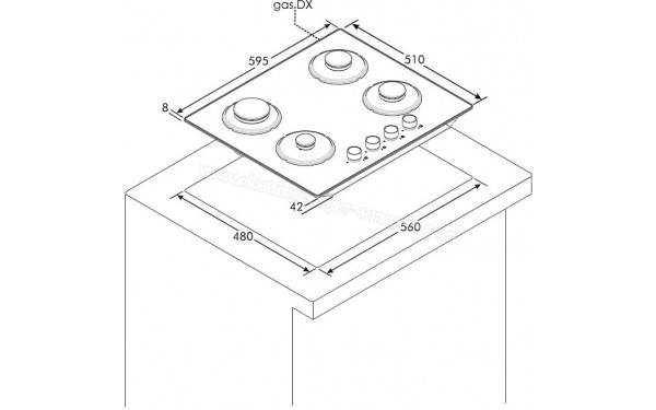 CANDY CVG6BF4WEB - Sch&eacute;ma technique