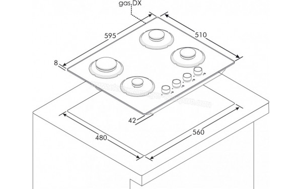 CANDY CVG6BR4WPW - Sch&eacute;ma technique