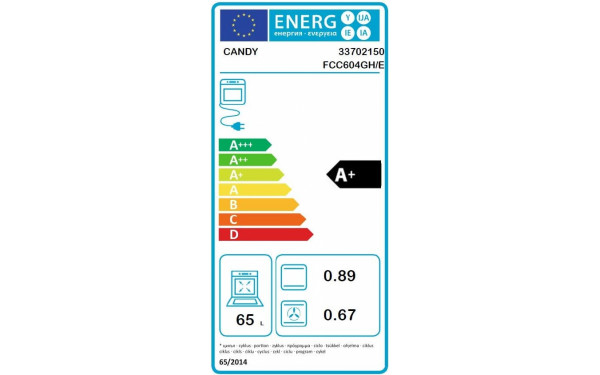 CANDY FCC604GH/E - &Eacute;tiquette &eacute;nergie