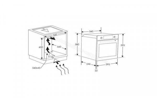 CANDY FCM665B - Dimensions