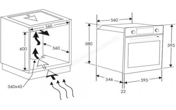 CANDY FCM676X - Dimensions