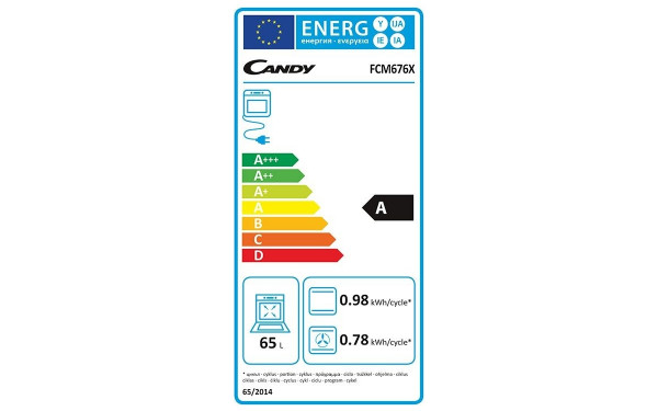 CANDY FCM676X - &Eacute;tiquette &eacute;nergie