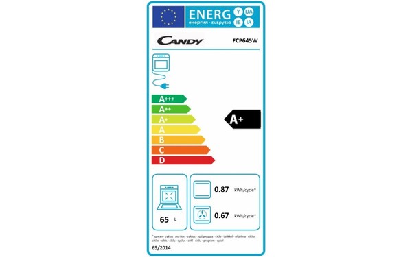 CANDY FCP645W - &Eacute;tiquette &eacute;nergie