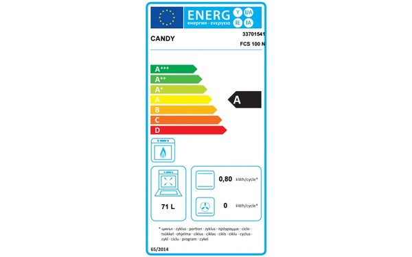 CANDY FCS100N - &Eacute;tiquette &eacute;nergie