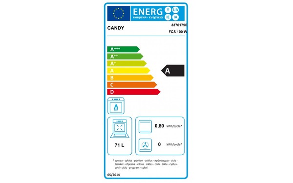 CANDY FCS100W - &Eacute;tiquette &eacute;nergie