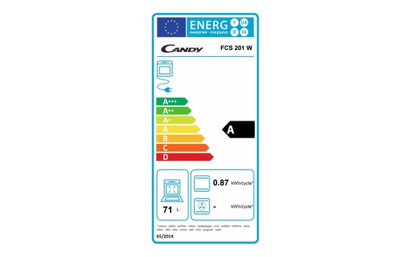 CANDY FCS201W - &Eacute;tiquette &eacute;nergie