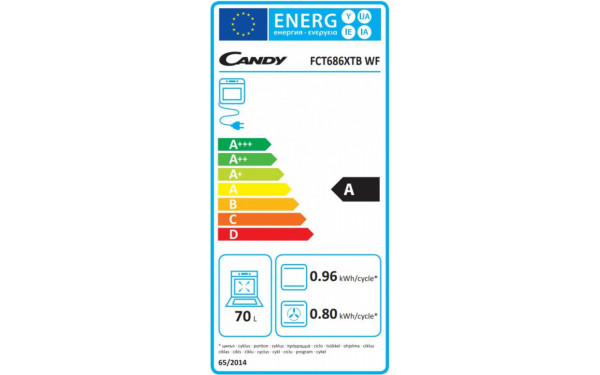 CANDY FCT686XTB WF - &Eacute;tiquette &eacute;nergie