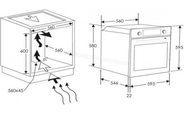 CANDY FDICN502 - Dimensions