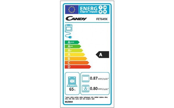 CANDY FET 649 X - &Eacute;tiquette &eacute;nergie