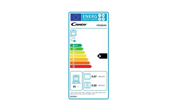 CANDY FPE 209/6 X - &Eacute;tiquette &eacute;nergie