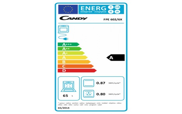 CANDY FPE 602/6 X - &Eacute;tiquette &eacute;nergie