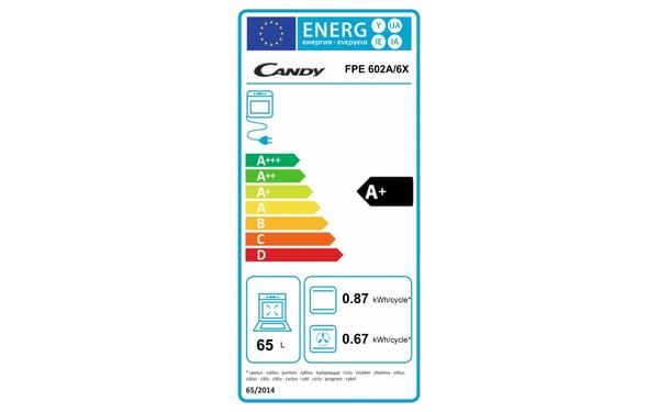 CANDY FPE 602A/6 X - &Eacute;tiquette &eacute;nergie