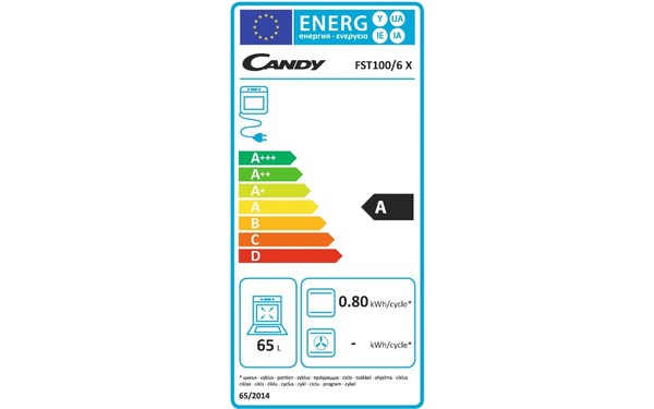 CANDY FST 100/6 X - &Eacute;tiquette &eacute;nergie
