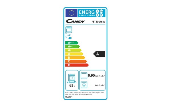 CANDY FST 201/6 W - &Eacute;tiquette &eacute;nergie