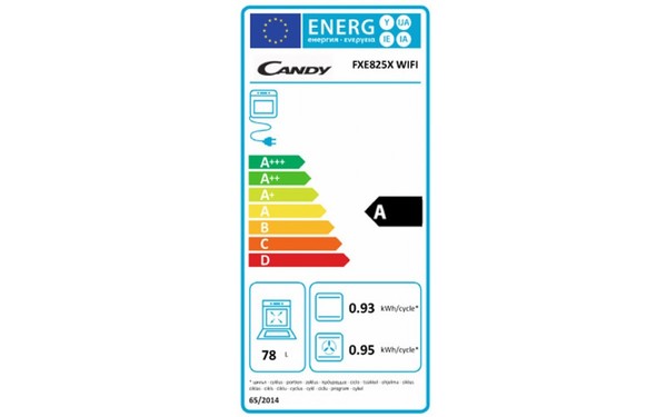 CANDY FXE 825 X WIFI - &Eacute;tiquette &eacute;nergie