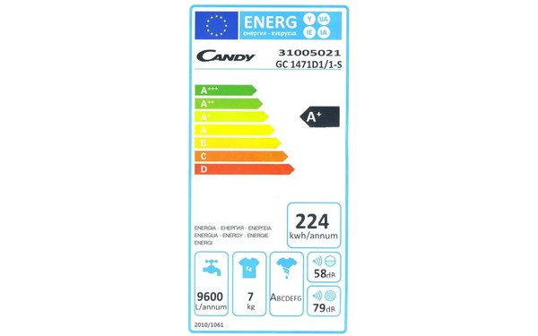 CANDY GC1471D1 - &Eacute;tiquette &eacute;nergie