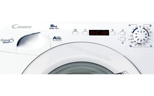 CANDY GS1282D3/1 - Panneau de commandes (cr&eacute;dit : Boulanger)