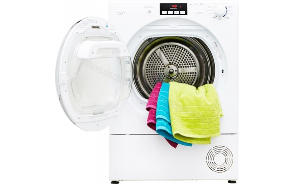 CANDY GVCD1013BX - Vue de face hublot ouvert (cr&eacute;dit : Boulanger)