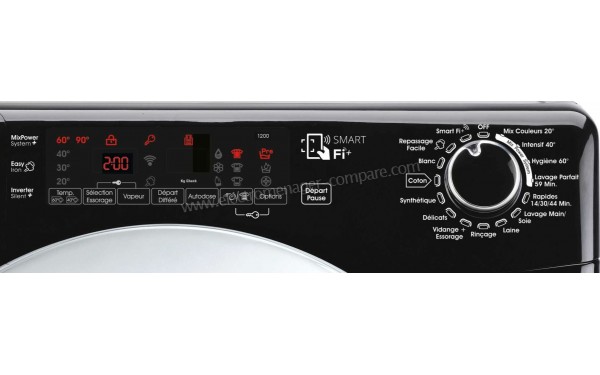 CANDY GVD1413TWHC3B-47 - Programmes et options (cr&eacute;dit : Boulanger)