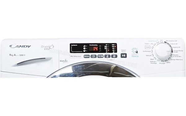 CANDY GVS129DWC3-47 - Panneau de commandes (cr&eacute;dit : Boulanger)