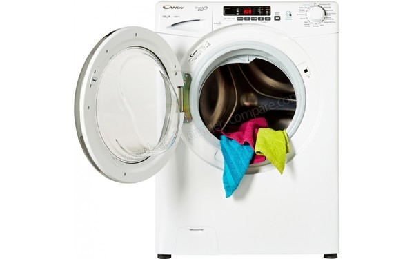 CANDY GVS1410DWC3-47 - Vue de face hublot ouvert (cr&eacute;dit : Boulanger)