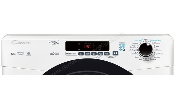 CANDY GVSC10DBEX-47 - Panneau de commandes (cr&eacute;dit : Boulanger)