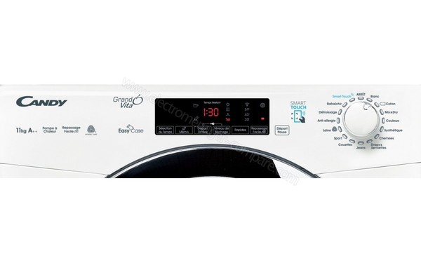 CANDY GVSH11A2TCEX-47 - Panneau de commandes (cr&eacute;dit : Boulanger)