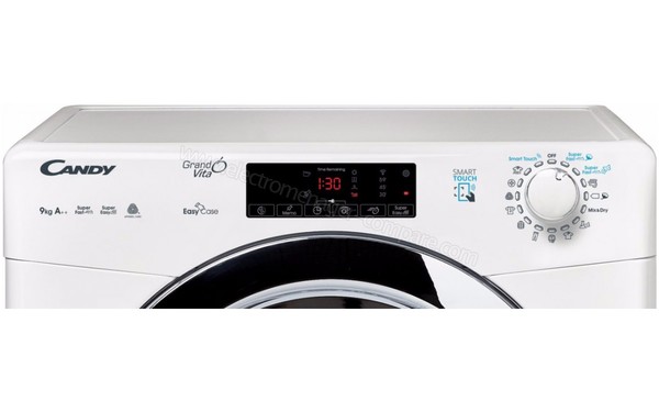 CANDY GVSHY9A2TCE-S - Panneau de commandes (cr&eacute;dit : Boulanger)