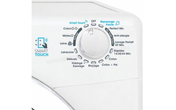 CANDY GVSW485TWC/5-47 - Vue du s&eacute;lecteur des programmes