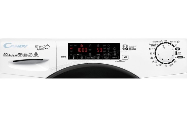 CANDY HGBW14107THB/1-S - Panneau de commandes (cr&eacute;dit : Boulanger)