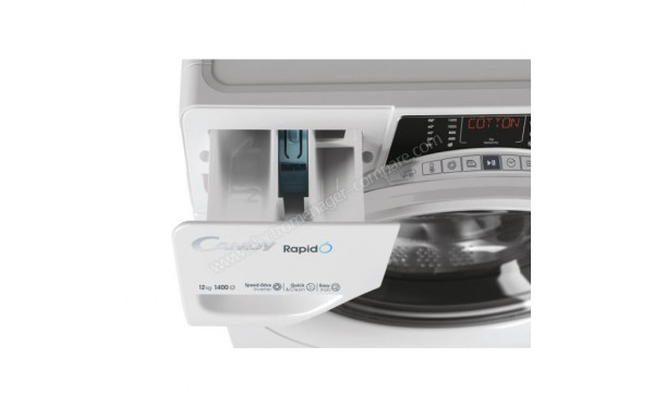 CANDY RO14126DWMST-S - Zoom sur le tiroir lessiviel