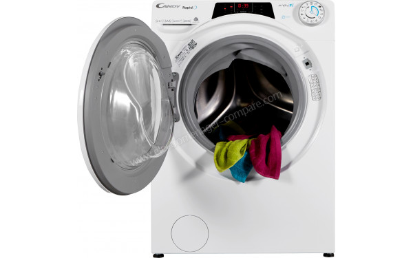 CANDY ROW4964DXH/1-S - Vue de face hublot ouvert (cr&eacute;dit : Boulanger)