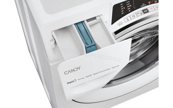 CANDY ROW61064DWMCT-S - Zoom sur le tiroir lessiviel
