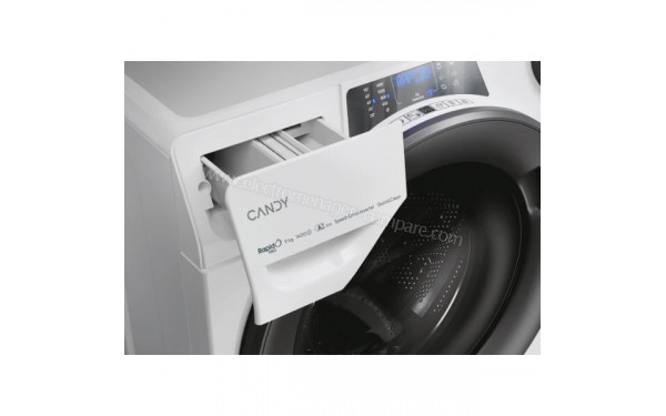 CANDY RP496BWMR9/1-S - Zoom sur le tiroir lessiviel
